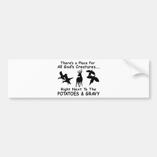 DEER, EENVOUDIG EN PHEASANT HUND BUMPERSTICKER (Voorkant)