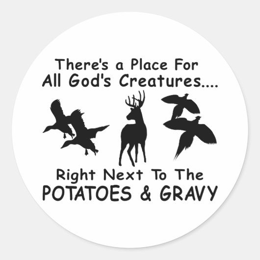 DEER, EENVOUDIG EN PHEASANT HUND RONDE STICKER (Voorkant)