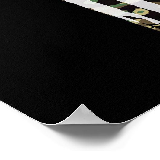 Deer Elk Buck Hunting Camo USA Flag Camoflauge Poster (Hoek)