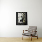 Deer Elk Buck Hunting Camo USA Flag Camoflauge Wandkleed (In situ)