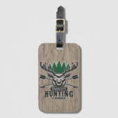 Deer Elk Hunter ADD-NAAM Bow Hunting Lodge Cabin Bagagelabel (Voorkant (verticaal))