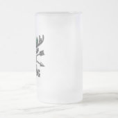 Deer Elk Hunter ADD-NAAM Bow Hunting Lodge Cabin Matglas Bierpul (Center)