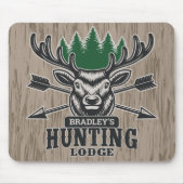 Deer Elk Hunter ADD-NAAM Bow Hunting Lodge Cabin Muismat (Voorkant)