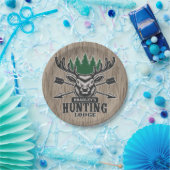 Deer Elk Hunter ADD-NAAM Bow Hunting Lodge Cabin Papieren Bordje (Feest)