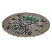 Deer Elk Hunter ADD-NAAM Bow Hunting Lodge Cabin  Snijplank (Hoek)