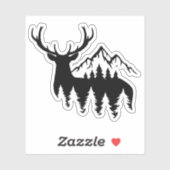 Deer Elk Hunting Outdoor Die Cut Sticker (Vel)