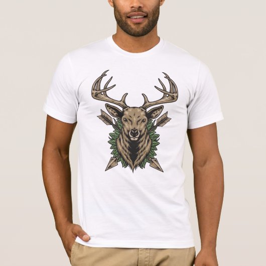 Deer en Arrows T-Shirt (Voorkant)