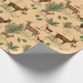  deer en bomen cadeaupapier (Hoek)