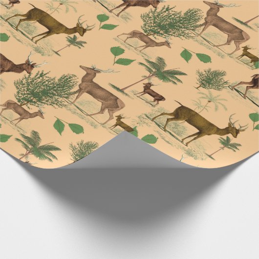  deer en bomen cadeaupapier (Hoek)