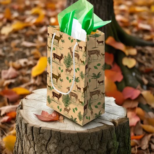 deer en bomen klein cadeauzakje
