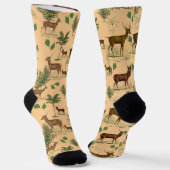 deer en bomen sokken (Gebogen)