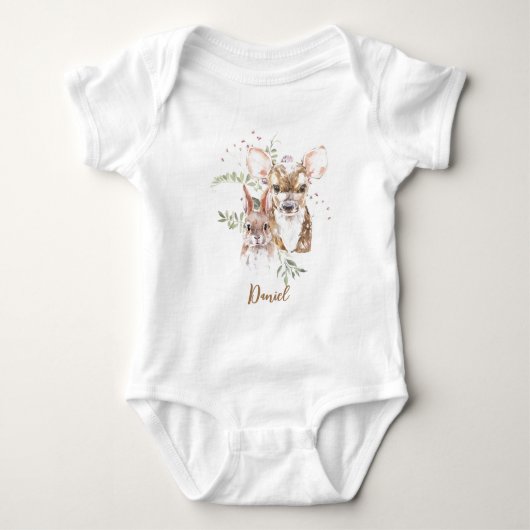 Deer en Bunny Floral BodySuit (Voorkant)