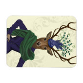 Deer en Fascinator 2 Magneet (Horizontaal)