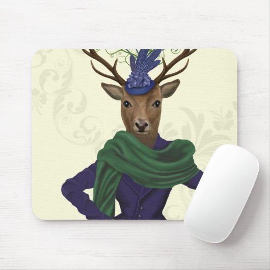 Deer en Fascinator 2 Muismat (Met muis)