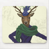 Deer en Fascinator 2 Muismat (Voorkant)