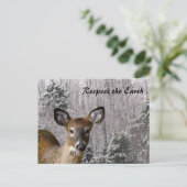 Deer en Frosty Hills Briefkaart (Staand voorkant)