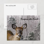 Deer en Frosty Hills Briefkaart (Voorkant / Achterkant)