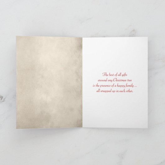 Deer en Kerstmis Wreath Feestdagen Kaart (Binnen)