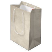 Deer en Kerstmis Wreath Medium Cadeauzakje (Achterkant Gekanteld)