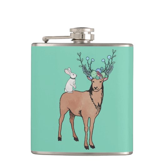 Deer- en konijnenflessen heupfles (Voorkant)