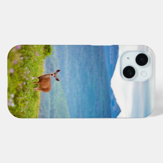 Deer en Mountains Case-Mate iPhone Case (Achterkant (horizontaal))