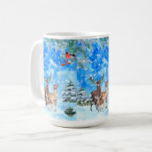 Deer en Robin Winter Wonderland Koffiemok (Voorkant links)
