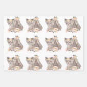 Deer en Tent Cute Outdoor Inpakpapier Vel (Voorkant 2)