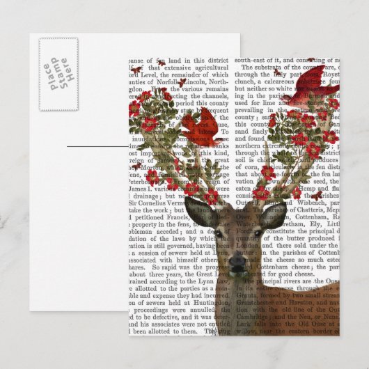 Deer en Tortelduifjes 2 Briefkaart (Voorkant / Achterkant)