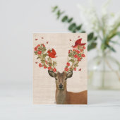 Deer en Tortelduifjes Briefkaart (Staand voorkant)