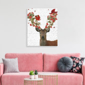 Deer en Tortelduifjes Canvas Afdruk (Insitu (Woonkamer))