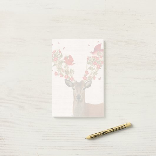 Deer en Tortelduifjes Post-it® Notes (Op bureau)