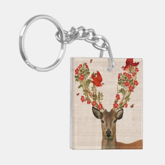 Deer en Tortelduifjes Sleutelhanger (Voorkant Links)