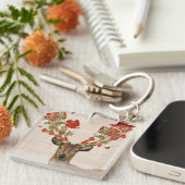 Deer en Tortelduifjes Sleutelhanger (Voorkant Rechts)