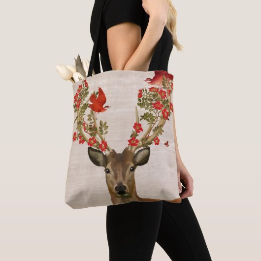 Deer en Tortelduifjes Tote Bag (Dichtbij)