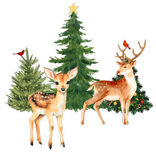 Deer en Trees T-shirt