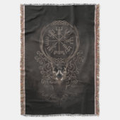 Deer en Vegvisir - Viking Navigation Compass Deken (Voorkant Verticaal)