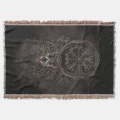 Deer en Vegvisir - Viking Navigation Compass Deken (Voorkant)