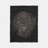 Deer en Vegvisir - Viking Navigation Compass Fleece Deken (Voorkant)