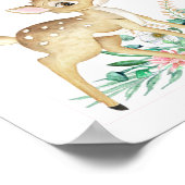 Deer en vrienden verwelkomen baby shower poster (Hoek)