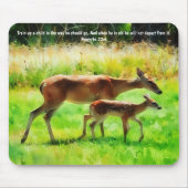 Deer Faith Bible Verse Proverbs Mouse Pad Muismat (Voorkant)