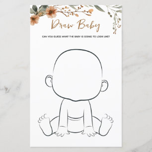 Deer Family Boho Pampas tekenen het Baby shower sp