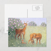 Deer Family Briefkaart (Voorkant / Achterkant)