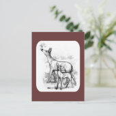 Deer Family Briefkaart (Staand voorkant)