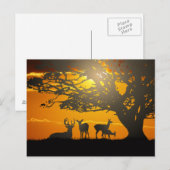 Deer Family Briefkaart (Voorkant / Achterkant)