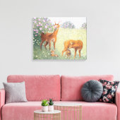 Deer Family Canvas Afdruk (Insitu (Woonkamer))