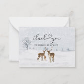 Deer Family en Baby het is koud buiten de baby sho Notitiekaartje (Voorkant)