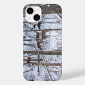 Deer Family in Snow iPhone Case (Achterkant)