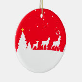 deer family keramisch ornament (Rechts)