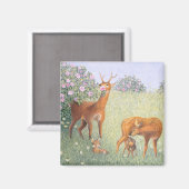 Deer Family Magneet (Voorkant / Achterkant)