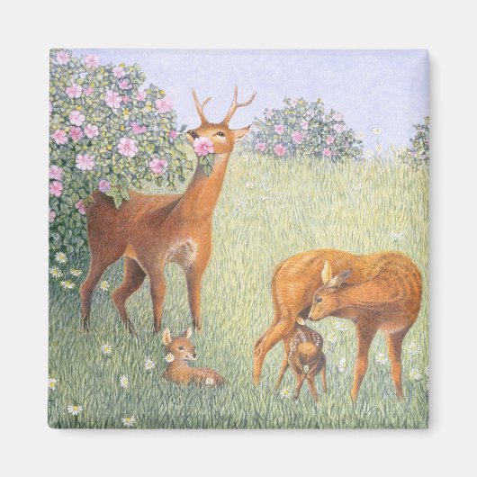 Deer Family Magneet (Voorkant)